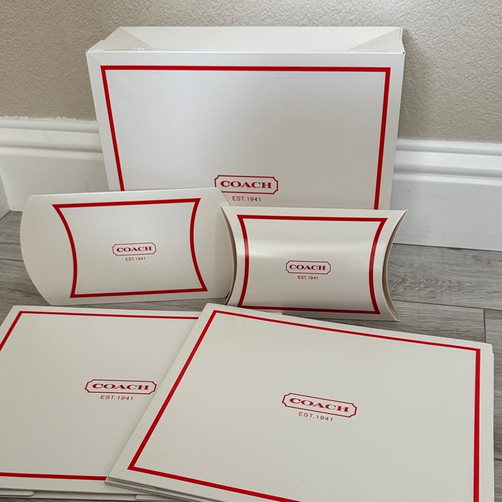 Coach Red / White Gift Boxes (5)